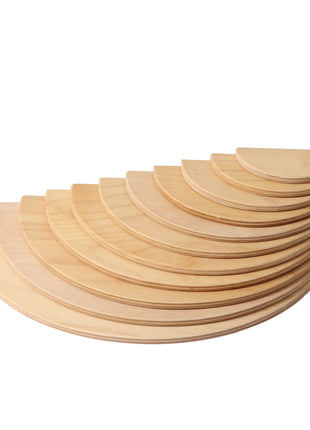 Grimm`s halve cirkel platen in natuurlijk hout