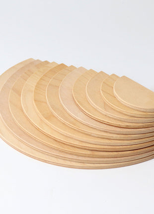 Grimm`s halve cirkel platen in natuurlijk hout