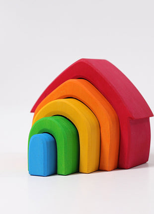 Grimm`s stapelbaar huis in regenboogkleuren