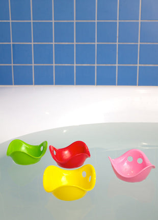 Moluk set van 6 mini Bilibo's als badspeelgoed