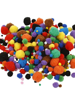 Pompoms multi kleuren 42 gram