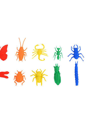 leer sorteren en tellen met 72 insecten in verschillende kleuren en varieteiten