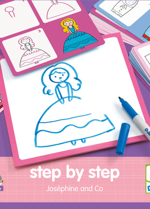 Djeco Eduludo Step by Step tekenkaarten Josephine & co