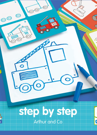 Djeco Step by Step tekenkaarten Arthur & Co
