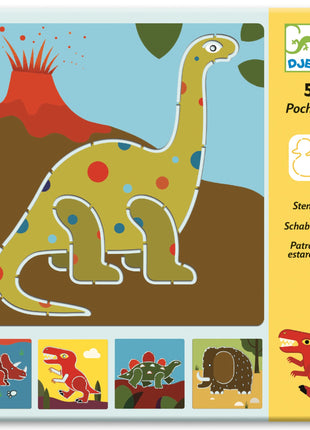 Djeco tekensjablonen dinosaurussen