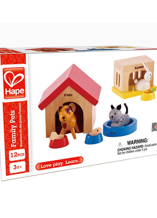 Hape Modern Family huisdieren verpakking poppenhuis