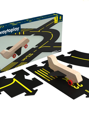 WaytoPlay Landingsbaan + vliegtuig 8 delen