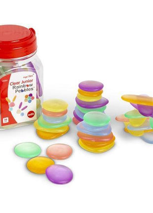 transparante rainbow pebbles in de verpakking