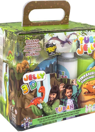 Tuban Tubi Jelly Dinosaurs 6 kleuren en kleine aquarium 3D figuren maken