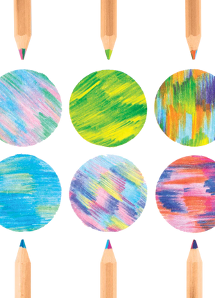 Ooly set van 6 kaleidoscoop kleurpotloden