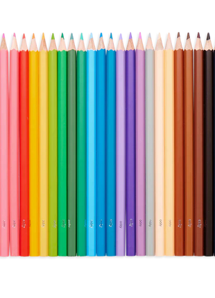 Ooly set van 24 kleurplotloden: 18 klassieke kleuren + 6 huidstinten