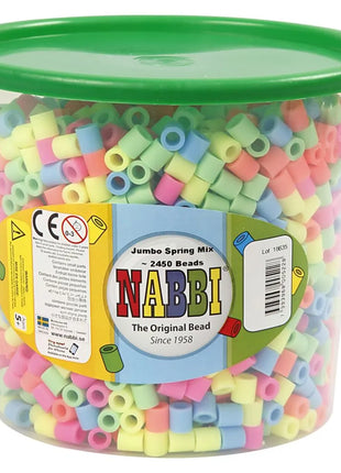 Nabbi Jumbo pastel strijkkralen 10x10mm 2450 stuks