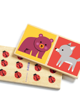 Djeco houten domino met dieren