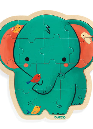 Djeco puzzel olifant 14 stukken