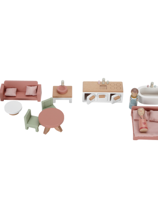 Little Dutch draagbaar poppenhuis met meubels