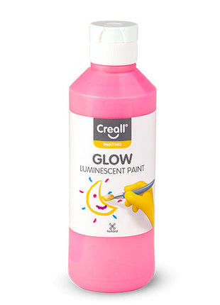 Creall glow lichtgevende verf roze 250ml