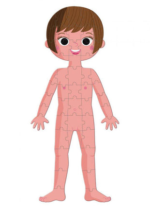 meisje Janod 4 educatieve puzzels over het menselijk lichaam 50, 75 en 100 stukken