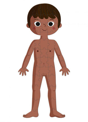 jongen Janod 4 educatieve puzzels over het menselijk lichaam 50, 75 en 100 stukken