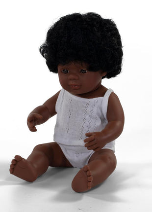 Miniland pop Afro Amerikaans meisje 38cm