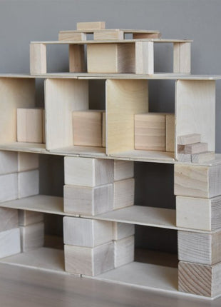 Just Blocks small pack 74 houten blokken huis
