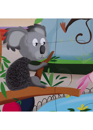 Janod voelpuzzel dag in de zoo 20 stukken vacht van een koala